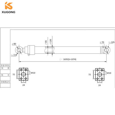 Excavator Bucket Cylinder Assembly For CAT E320D Excavator