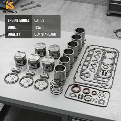 C9 Engine Overhaul Kit Steel Top Piston Liner Rebuild Set for CAT 330D 336D Excavator Spare Parts